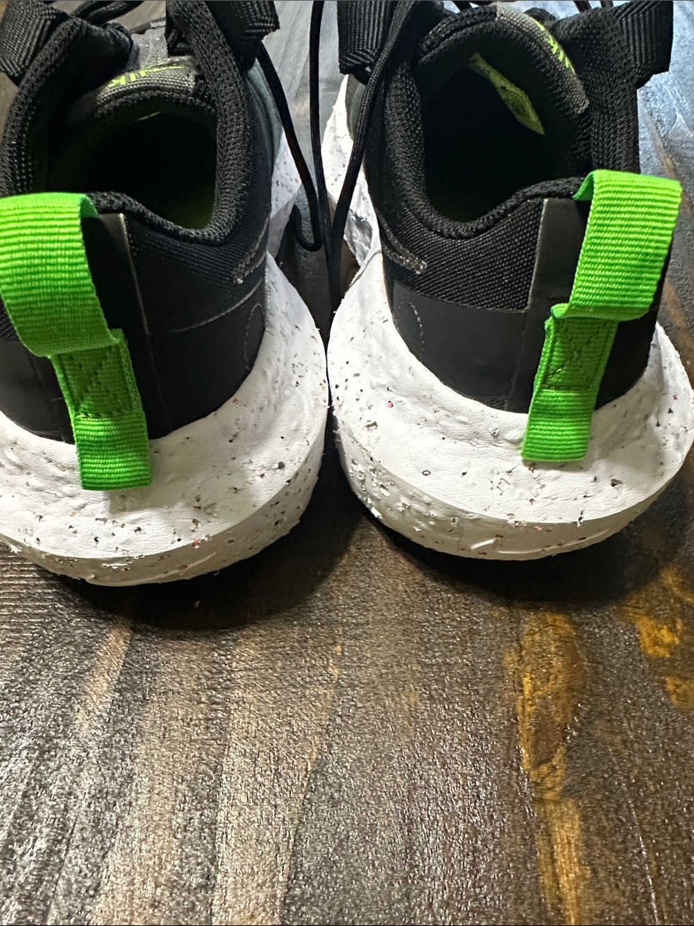 Black Nike Athletic Sneakers with White Speckled Sole - Picture 3 of 9